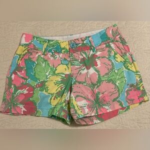 Lilly Pulitzer Callahan Shorts in Blue Big Flirt Floral Tropical size 2